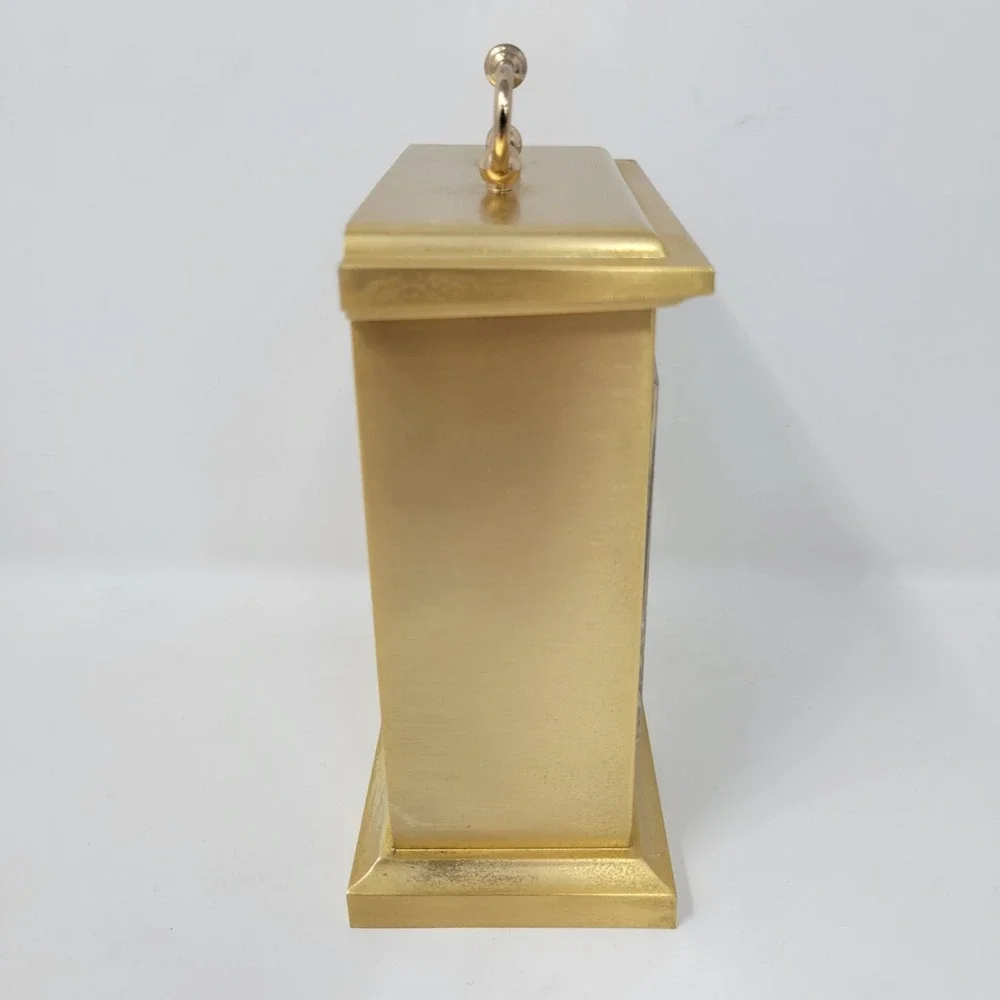 Howard Miller Quartz Mantel Clock 4RE603 Gold & Black Roman Numerals‎